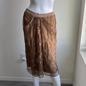 ZARA METALLIC MESH SKIRT SIZE M NWT